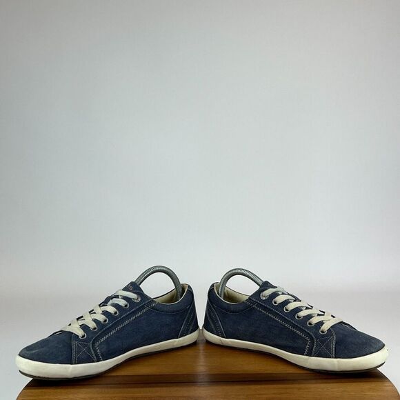 Womens Taos Star Blue Denim‎ Casual Comfort Lace Up Sneakers Shoes Size 10 W GUC - Picture 3 of 9